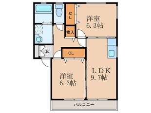 アルシオネＹＵＫＵＨＡＳＨＩⅠの物件間取画像